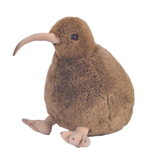 Ooscy Kiwi fågel plyschleksak husdjursdocka, cirka 28 cm/11 nch kiwi fågel Nya Zeeland nationell fågel plyschleksak mjuk docka simulering kiwi fågel plyschdocka gosig djur mjuk gosig leksak heminredning, brun