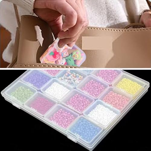 Image of 102pcs Bead Storage Containers, Bead Organizer Boxes And Craft Storage Boxes For Bracelet Making Diy Jewelry Craft Nails, Bracelets, Jewelry, Diamonds, Clay Beads, Screws(6 Pack 96pcs)