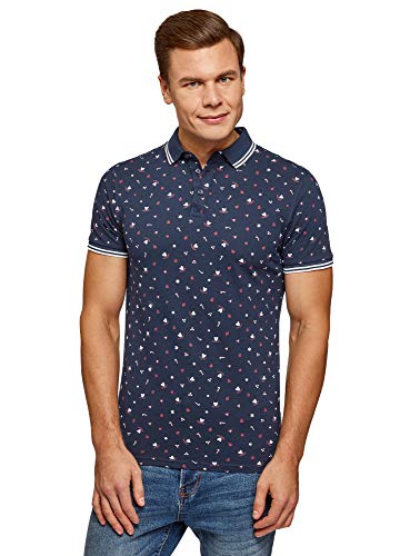 Oodji Ultra Uomo Polo Stampata in Pique con Stampa...