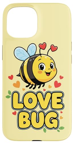 Love Bug �L���[�g ���킢�� �o�����^�C�� �n�` �n�[�g�t�� �X�}�z�P�[�X iPhone 15 �p