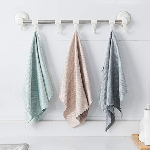 HRainbow Microfiber Cleaning Cloth for Home Kitchen Bathroom Office Mirrors Car Motorbike,Pack of 12, Multi Color,40 x 30cm