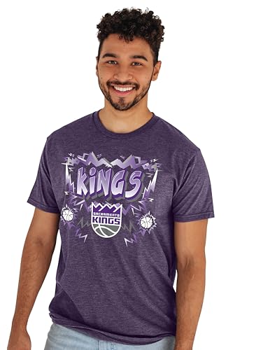 Sacramento Kings NBA Officially Licensed T-Shirt Heathered Team Color Basketball, Large