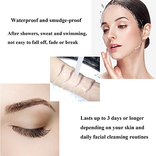22 Pairs 4D Eyebrows Tattoo, Hair-Like Authentic Eyebrows, Eyebrows Tattoo Peel Off, Long Lasting Waterproof Natural False Eyebrows Makeup Sticker For Eyebrow Grooming Shaping (Brown) #TOP3
