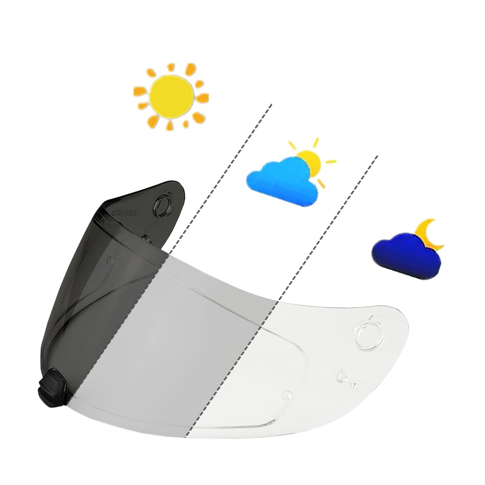 ZQIYDYP HJ-20M Photochromic Shield Helmet Visor Replacement for HJC FG-17 IS-17 C70 Helmet
