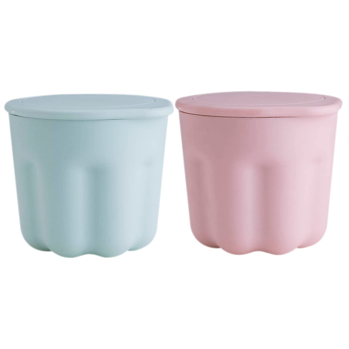 NULYLU Silicone Makeup Brush Cleaner Bowl 2pcs Eye Shadow Brush Cleaning Set Cleaning Mat