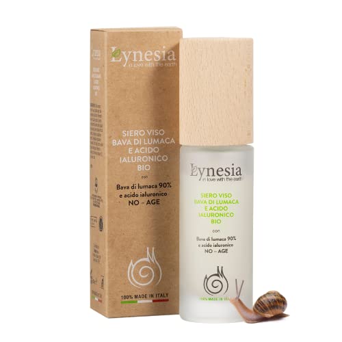 Lynesia Siero Viso Bava di Lumaca 90% Bio – Idratazione Intensa e Pelle Luminosa – Made in Italy – Trattamento Viso per Pelli Mature...