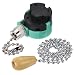 sourcing map ZE-268S6 - Interruttore a catena a 3 velocità, 4 fili, con catena di prolunga per lampada da soffitto, colore: Verde argento