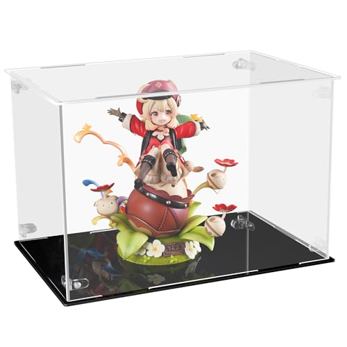Chuiendi フィギュアケース 幅30cm×奥行20cm×高さ20cm 板厚3mm アクリルケース 高強度接続構造 より頑丈 コレクションケース 防汚れ 手袋 クリーニングクロス付き ディスプレイケース 簡単収納