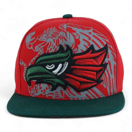 Image of Hecho En Mexico Eagle 3D Embroidered Flat Bill Snapback Cap