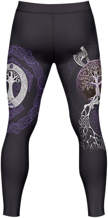Viking Men's Compression Spats BJJ Men Tights for Working Out Training MMA Jiu Jitsu Grappling