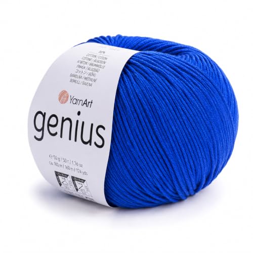 Image of YarnArt Genius Soft Cotton Blend Yarn, 1 Pack (1.76 oz / 174 Yds)
