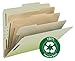 Smead 100% Recycled Pressboard Classification File Folder, 3 Dividers, 3