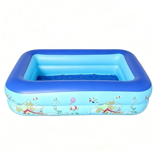 Piscinas inflables para adultos,Piscina de bolas rectangular reforzada de gran tamaño | Piscina de agua inflable - Para jardín, césped, patio, verano, acuática, interior y exterior