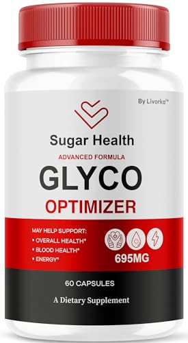 SugarHealth Glyco Optimizer - Official SugarHealthy Premium Supplement Pills, All Natural SugarHealth Advanced Formula Glyco Support Wellness & Overal Health Review, 60 Capsules for 1 Month