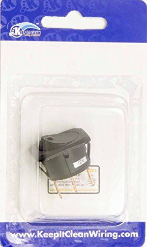 Keep It Clean SW16R Red 25 Amp/12V Square Framed LED Rocker Switch