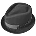 Aoleaky Black and Brown Wool Felt Trilby Fedora Hat Black M