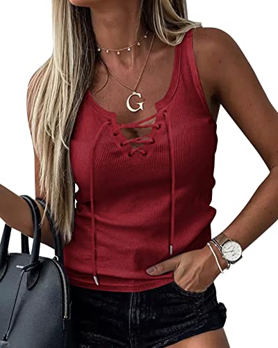 Débardeur sexy col en V pour femme parfait pour les sorties d'été décontractées