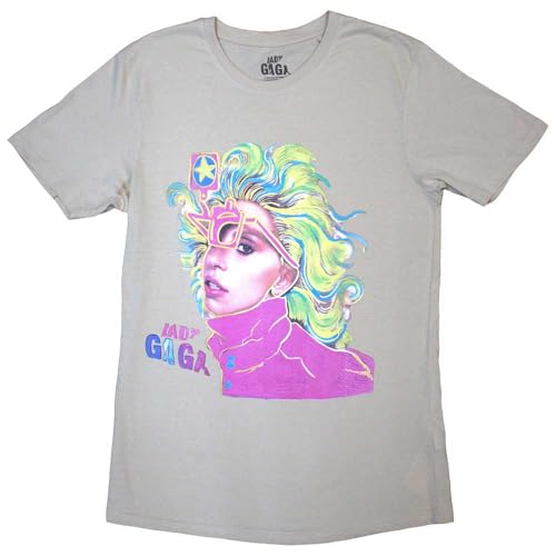 T-shirt Lady Gaga Colour Sketch vêtement coton col rond pour fan de musique