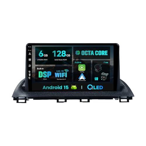 Evite cables en su Mazda 3 con la autoradio Android 15 de 9" y CarPlay inalámbrico SXAUTO