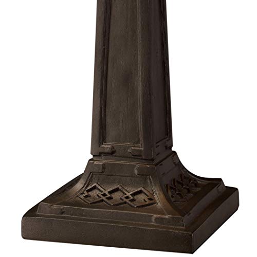 Dimond D1858 Stone Filigree 2 Light Glass Shade, 16" W X 24" H, Tiffany Bronze Table Lamp, Inch Width Inch Height #TOP3