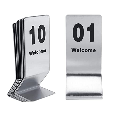 Numéro de table à usage cyclique en inox pour service fluide - 2