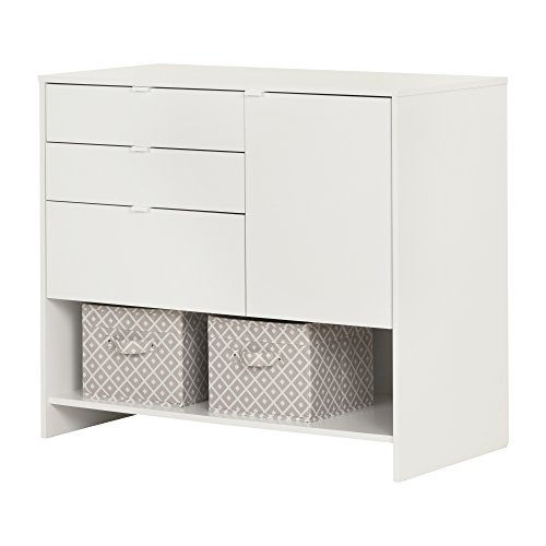 South Shore Crea Pure White Craft Storage Cabinet with Drawers