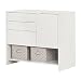 South Shore 10490 Crea Pure White Craft Storage Cabinet with Drawers