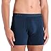 DAVID ARCHY Men's Underwear Breathable Boxer Briefs Bamboo Rayon Super Soft Trunks with Fly in 4 Pack (L, Navy Blue - 5.5