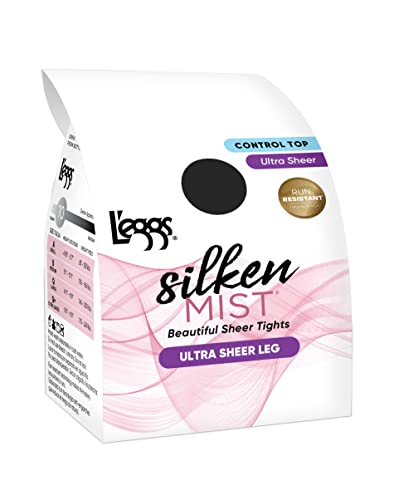 Leggs Womens Silken Mist Ultra Sheer With Run Resist Technology Control Top Shee2