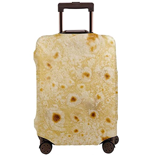 Mexico Flour Tortilla Burrito Tacos Luggage Covers for Suitcase Washable Suitcase Cover Luggage Cover Protector An-ti Scratch Polyester Printed for Travel Suitcase L(27-30 inch luggage)2