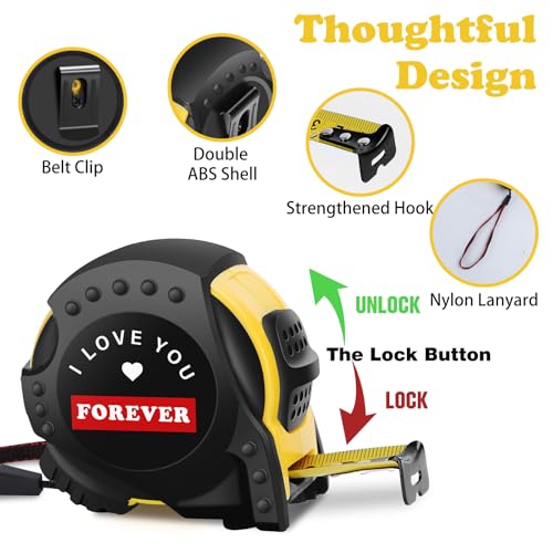 Tape Measure, I Love You Theme | Wedding Anniversary for Husband Boyfriend - image 4