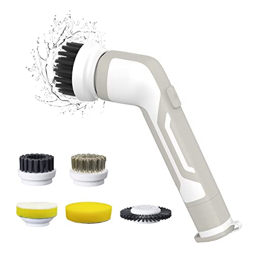 X-HOUND Electric Spin Scrubber, Electric Cleaning Brush with 3 Brush Heads,Bathroom Rechargeable Scrub Brush,Shower Scrubber for Cleaning