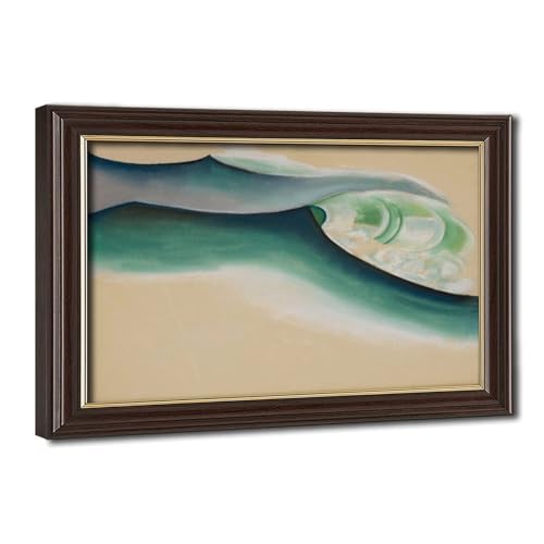 Poster Wave Georgia O'Keeffe 40x61 cm : toile murale avec cadre suspendu en bois