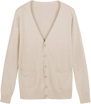 Cotton v neck cardigan womens Clearance