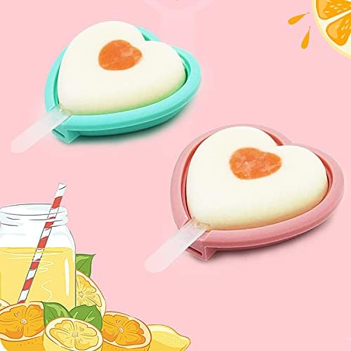 FANXIYA 8 Pieces Ice Lolly Moulds with Sticks, Mini Silicone Ice Cream Maker, Reusable Chocolate Pop Moulds Forms with Non-Spill Lid for Kids