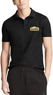 NINETYRW Crazy Mens Polo T Shirt Lowe's-Golden-Gradient-Hollow-Logo- Tshirts for Men Graphic Cotton T-Shirt
