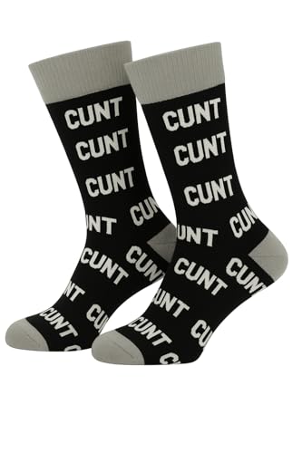 ARG CUNT Funny Socks for Men | Size 611 Cotton Novelty Socks | Rude Joke Gifts Secret Santa Stocking Fillers Christmas Presents for Dad & Grandad