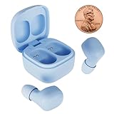 Coby Mini Wireless Earbuds Bluetooth 5.3 Headphones, Small in-Ear Noise Isolating Ear Buds with Mic & Charging Case, 12 Hr Playtime Lightweight Invisible Headset for iPhone & Android – Blue