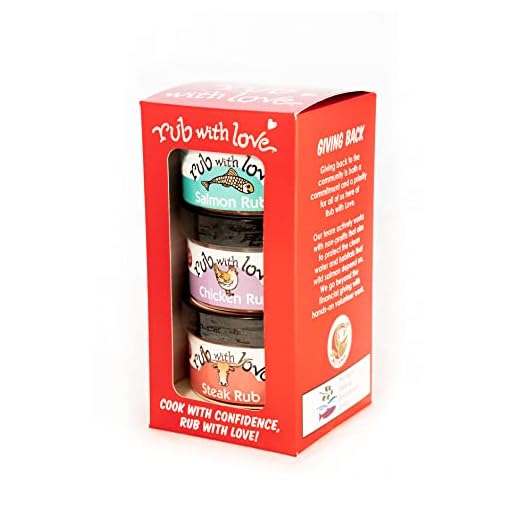Rub with Love, Everyday Meat Rubs and Seasonings Gift Set (3 Jars) Grilling and BBQ Spices for Salmon, Chicken, and Steak