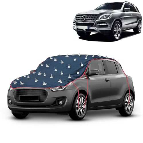 Image of AYSHU Water-Resistant Spike Car Cover for Mercedes Benz M-Class - Protects from Dogs, Monkeys, Dust, Sunlight & UV - Full Roof Universal Fit