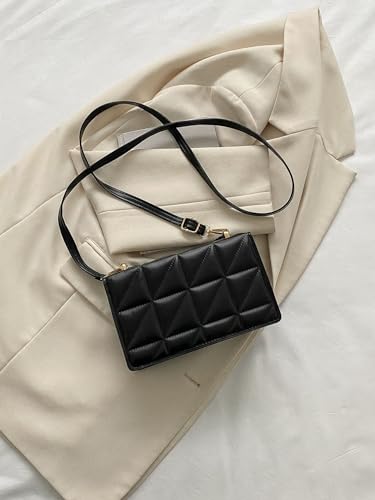 Floerns Women's Handbag Square Bag Embossed Pu Leather Cross Shoulder Purse Bag2