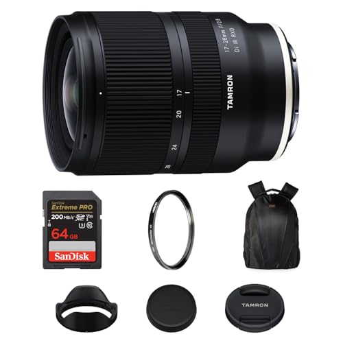 Tamron 17-28mm f/2.8 Di III RXD �����Y (Sony E) �����L�p�I�[�g�t�H�[�J�X�A64GB Extreme PRO SDXC�J�[�h �ǂݎ�葬�x200MB/�b�ATiffen 67mm UV�t�B���^�[&�J�����o�b�N�p�b�N�o��