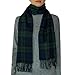 Oxfords Cashmere 100% Lambswool Plaid Tartan Scarf, Black Watch