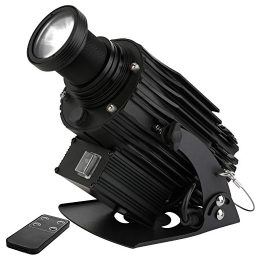 HILITING LED Logo GOBO 40W Rotating Projector Outdoor IP65 Waterproof with Remote and DJ Effect Light Including Free Custom Glass GOBO to Project Image for Company Bar Wedding Advertising