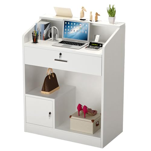 Mostrador De Caja, Escritorio De Recepción para Oficina O Restaurante Simple Y Moderno, Recepción Pequeña, Gabinete De Cajero para Tienda, Mostrador De Recepción para Peluquerías