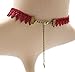 ETERNITY J. Vintage Princess Lolita Lace Victorian Necklace Bracelet Edwardian Vampire Gothic Choker Pendant (Red2)