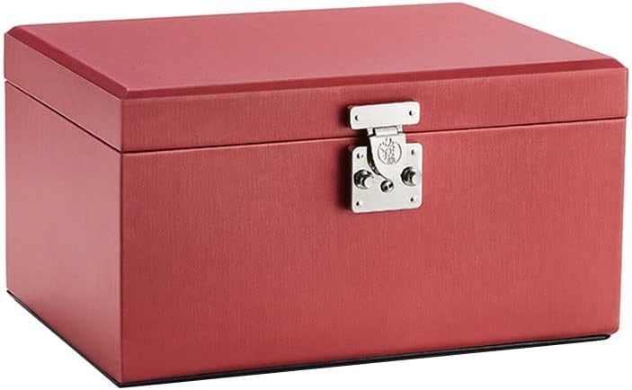 Jewelry Box Lockable Jewelry Box Storage Box Four-Layer Jewelry Box Can Store Rings Bracelets Necklaces Earrings and Watches Jewelry Orgnizer Jewelry Drawer for Storage (Color : B)
