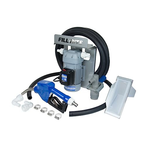 Fill-Rite DF120CAN520-RP 120V 8 GPM Diesel Exhaust Fluid (DEF) Transfer Pump w/Tote Mount Package, Automatic Nozzle, &amp; RPV Dispense Coupler