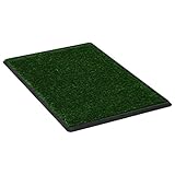 vidaXL Inodoro Perros Bandeja Sanitaria Mascotas Alfombra Entrenamiento Baño Perro Gato Césped Artificial Rejilla Extraíble Lavable Verde 76x51x3 cm