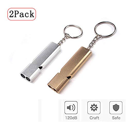 Silbato Emergencia, Silbato Arbitro, 2 Pack Extra Alto árbitro Entrenador Silbatos High Decibel Silbido para Seguridad Fútbol Escuela Gimnasio Camping Senderismo Entrenamiento Silbatos (2 Pack)